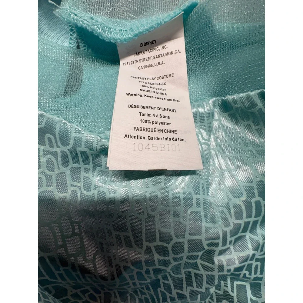 Disney Frozen Elsa Costume Girls Size 4-6X Blue Sparkle Dress Jakks Pacific 982 - Picture 2 of 6